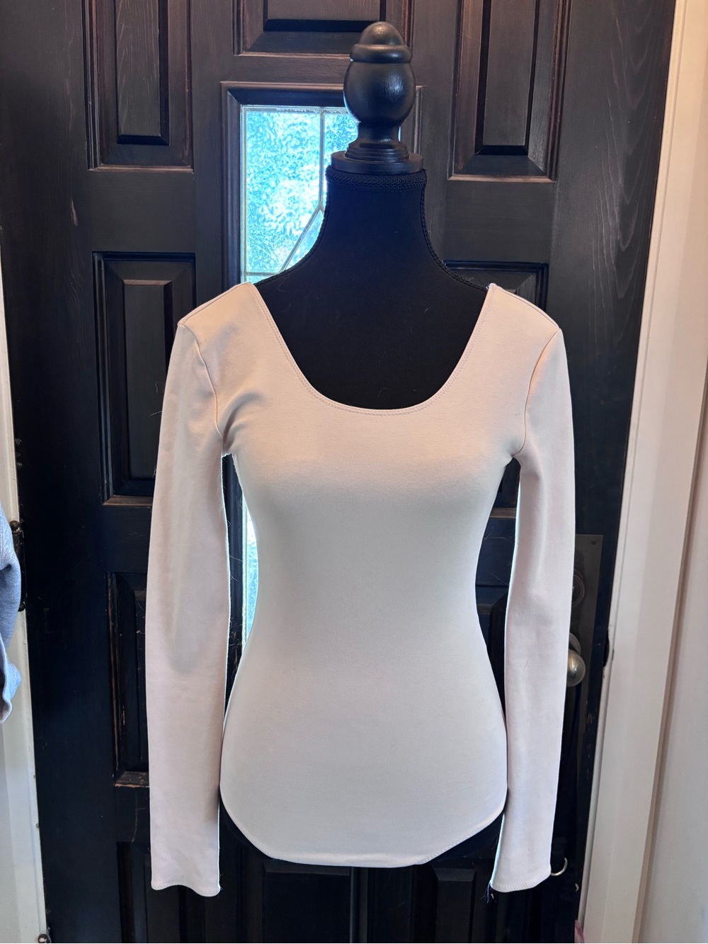 Wilfred Light Nude Scoop Neck Long Sleeve Bodysuit